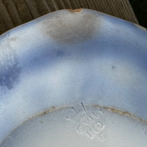 1896-1906 John Maddock & Sons Waverley Flow Blue Oval Serving Platter 12.5" Rare - Picture 15 of 16